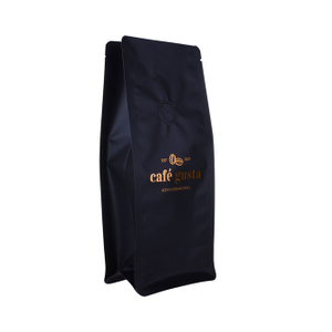 Custom 12oz plastic coffee pouches with hot stamping print