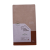 Organic kraft paper coffee bags with hot stamping logo with front zipper