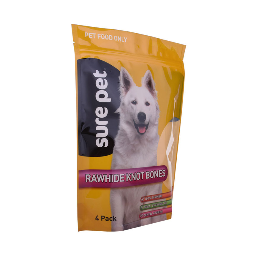 Custom Production Resealable Zip Lock Stand Up Pet Food Bags Wholesale