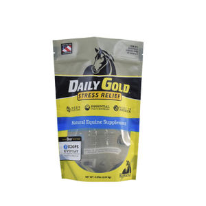 Custom high quality pet food zipper bags with base