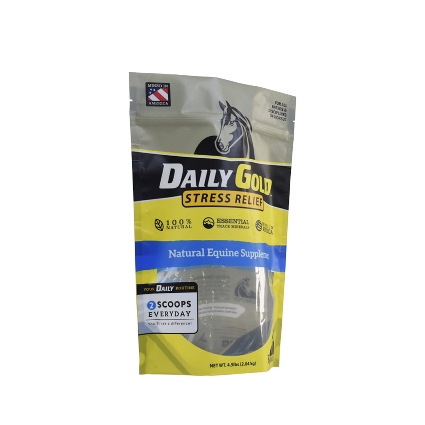 Laminated Material Eco Plastic Zip Lock Stand Up Pet Food Pouch Wholesale 