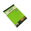 Laminate sustainable recycled paper packaging material with custom print for seed packing