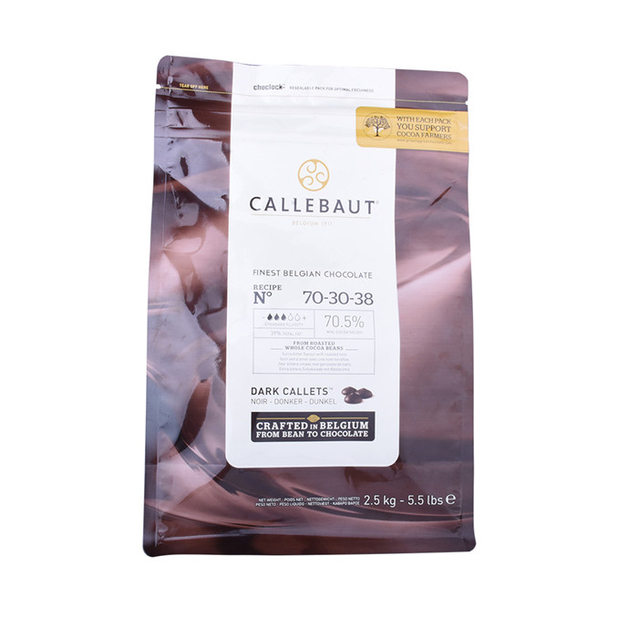 Gravure printed aluminium bag packed chocolate with zip