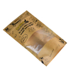 Custom size kraft paper compostable materials for packaging pet food with clear window