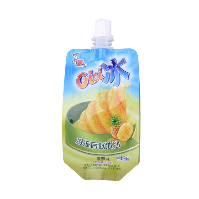 Customized Print Matt Finish Stand Up Juice Pouch with Spout