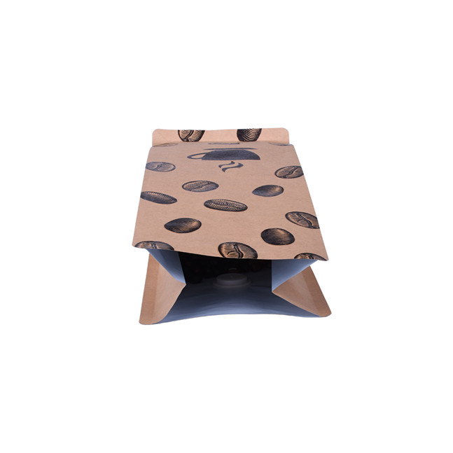 High Quality Sustainable Box Bottom Brown Paper Food Bag Wholesale