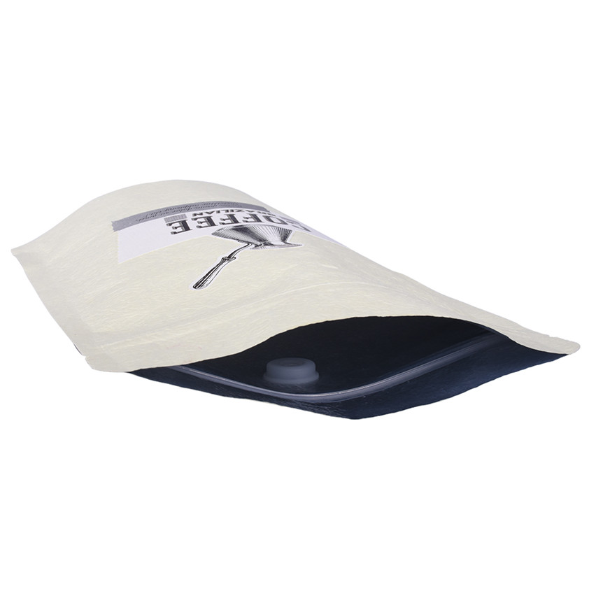 Environmentally Sustainable Custom Made Stand Up Coffee Packaging with Degassing Valve Wholesale
