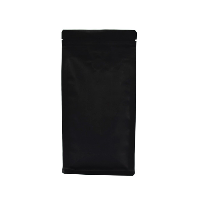 Customized Print Waterproof Recyclable Materials Pocket Zip Black Pouch Bag