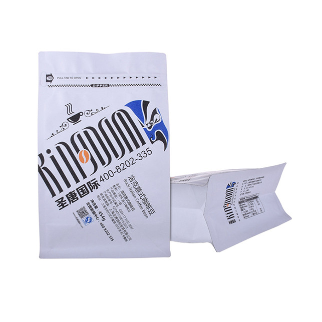 340g recycling ziplock coffee bag standing with box bottom 