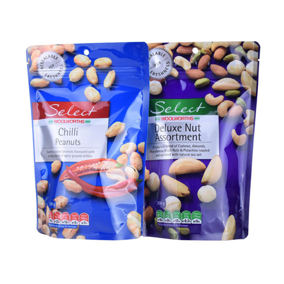 Laminated Material Tear Notch Dry Fruits Plastic Packing Bag Stand Up Pouch