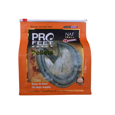 Matt Rotogravure Printing Pet Food Package Box Bottom Pouch With Reusable Zipper