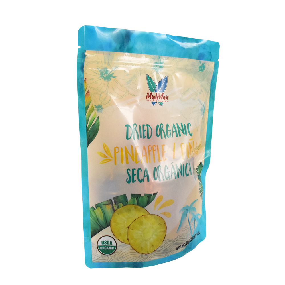 Custom High Quality Matte White Chestnuts Recycle Ziplock Bag Stand Up Bag