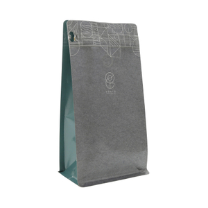Reusable Flat Bottom Bag With Pocket Zipper and Valve