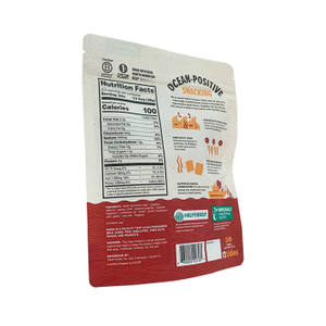 Sustainable 100% Compostable Cookies Snack Bag with Zipper by Customized