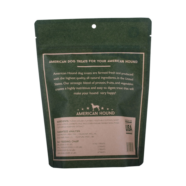Organic stand-up brown kraft paper bag for beef jerky doypack