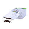 Custom Design Transparent Valve Bag Coffee in white kraft