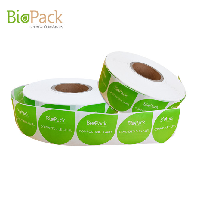  Customized Cellophane Sticker Compostable Label Eco Friendly Paste on The Pain Bag