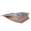 Compostable Starch Flat Bottom Tea Packaging Bags with Valve and Zip
