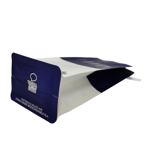 Environmentally Friendly Block Bottom Coffee Bags with Tin Tie