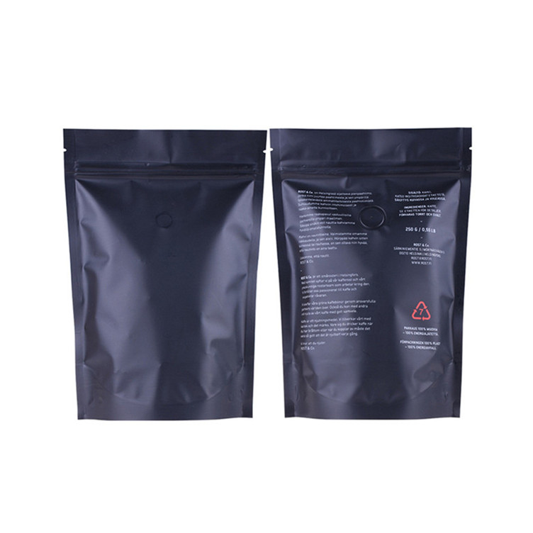 Customized Logo U Bottom Seal Black Seed Bag