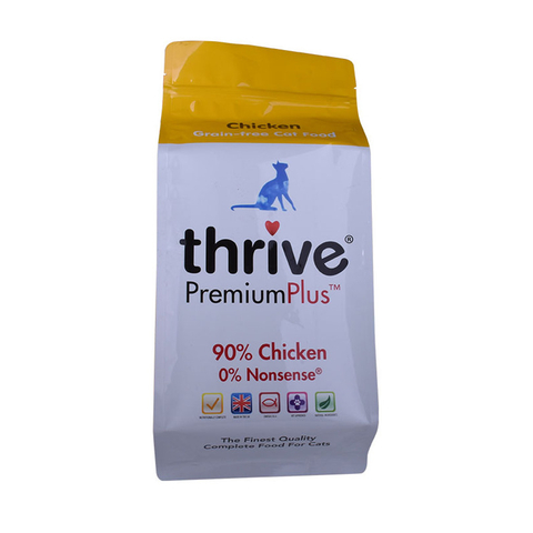 Matte Plastic Resealable Zipper Flat Bottom Pouch Pet Bird Food Package Bag