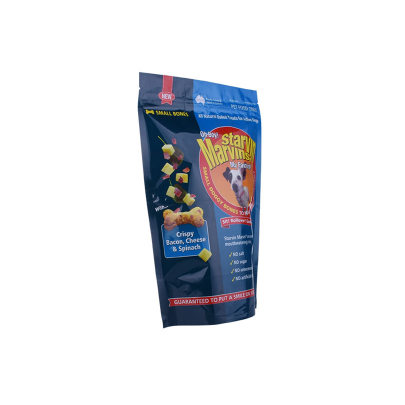 Custom Logo Smell Proof Pet Dog Cat Food Box Bottom Pouch With Zipper