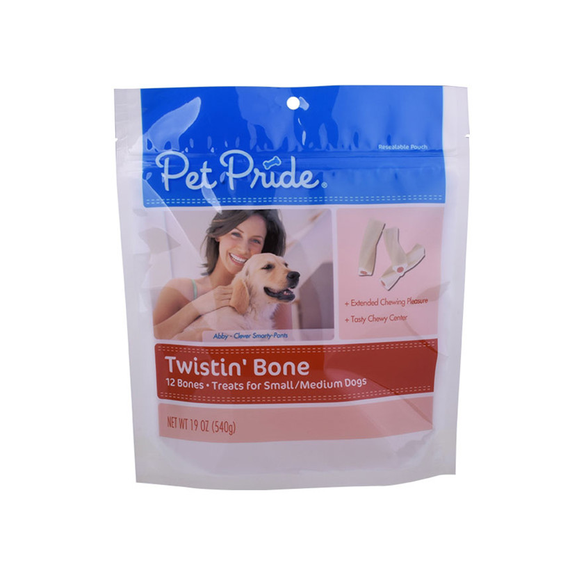 Custom Logo Smell Proof Pet Dog Cat Food Box Bottom Pouch With Zipper