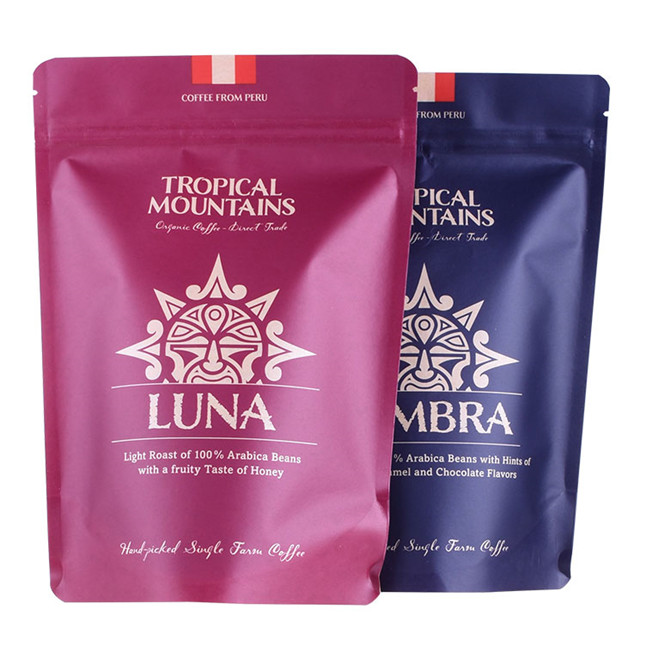 Wholesale Clear Window clear plastic bag packaging stooker coffee powder packaging bag