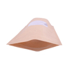 Compostable standup kraft stock bags with semi-clear window