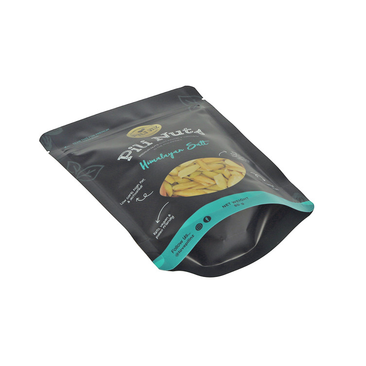 Eco-friendly Zipper Seal Varnishing Corn Starch Based Biodegradable Flat Bottom Kraft Paper Plastic Food Packaging Heat Sealable Bag