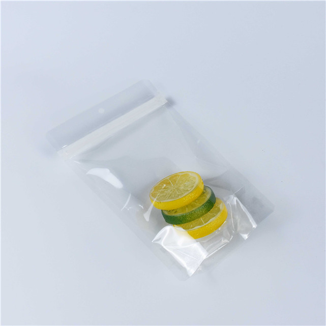 Natural bottom seal heat seal bags food grade large clear zipper pouch pla biodegradable film