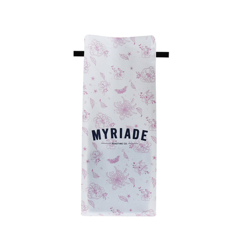 Customized Printed PLA Kraft Paper Coffee Bag With Tin Tie