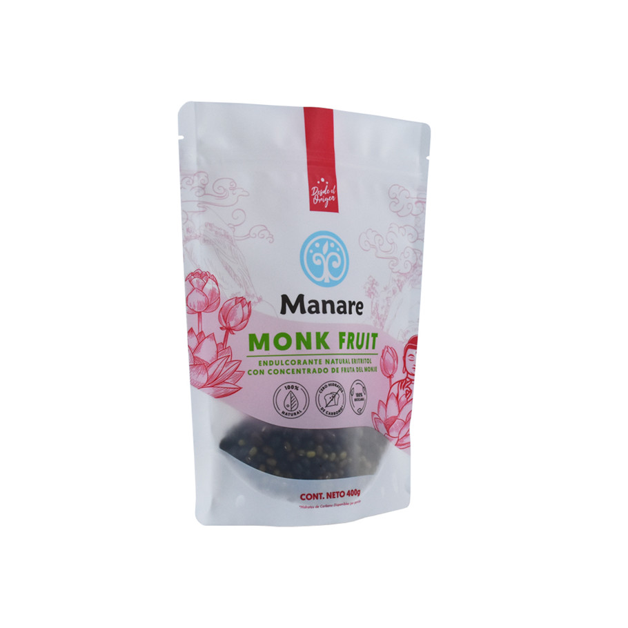 Accept Customer Design Stand Up Pouch With Compostable Zipper