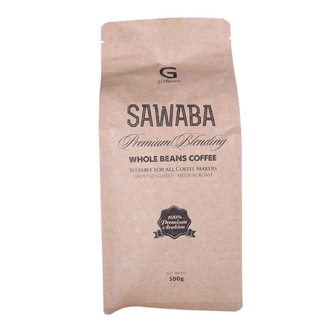 Renewable Recycled Biodegradable Plastic Stock Paper Resealable Bags 250g Coffee Bags