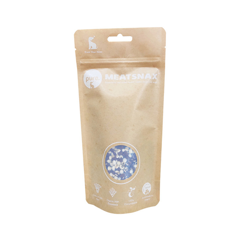 Easy Tear Compostable PLA Flat Bottom Ziplock Pet Food Bag
