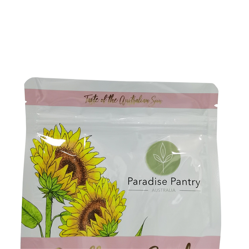 Eco Friendly Low Price Customized Print Flat Bottom Sunflower Seed Bag