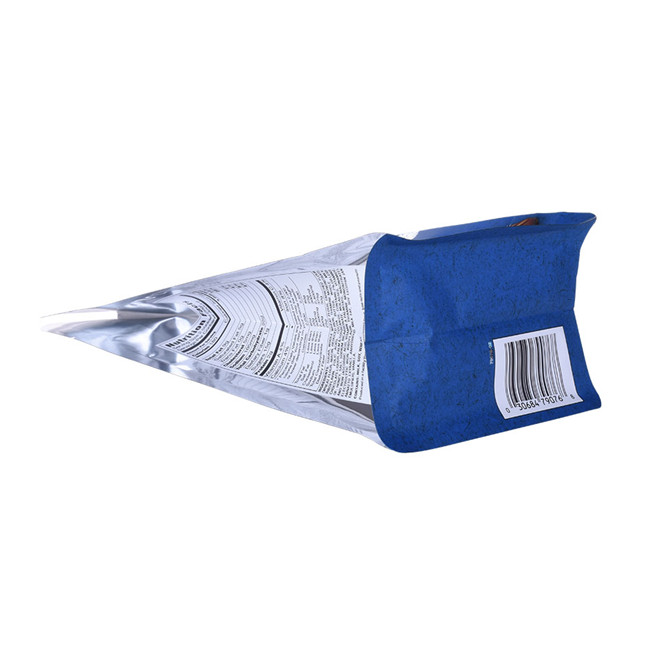Flat bottom food grade shinning finish chocolate plastic packaging