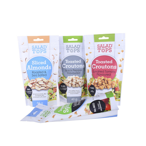 Food Ziplock Matte Finish Stand Up Zipper Bag Snacks with Sustainable Packaging Nuts And Dried Fruit Wholesale