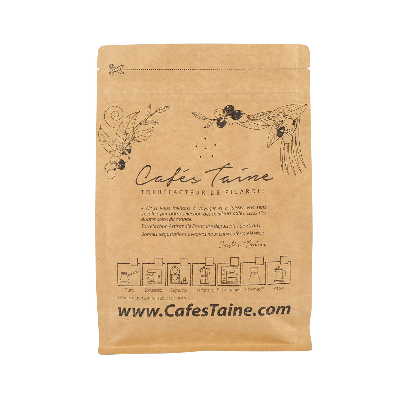 Laminated Material Low Price Ziplock Kraft Paper Coffee Packaging Bags