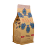 Compostable kraft paper coffee packaging bags wholesale printed with zip closure