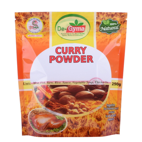 Custom heat seal moisture proof ziplock packaging bag spices packing with clear window