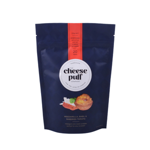 Excellent Quality Custom Production Black Matt Zip Lock Stand Up Cheese Puff Bag