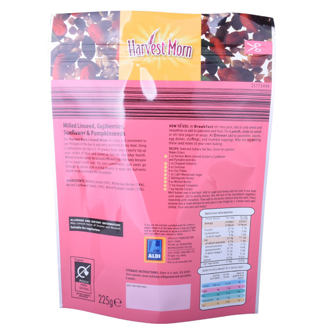 Custom Printed Laminated material poly bags bulk food bags wholesale adam mccormack vacuum pouch