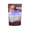 Custom wholesale dog treat packaging zipped doypack with heat sealing