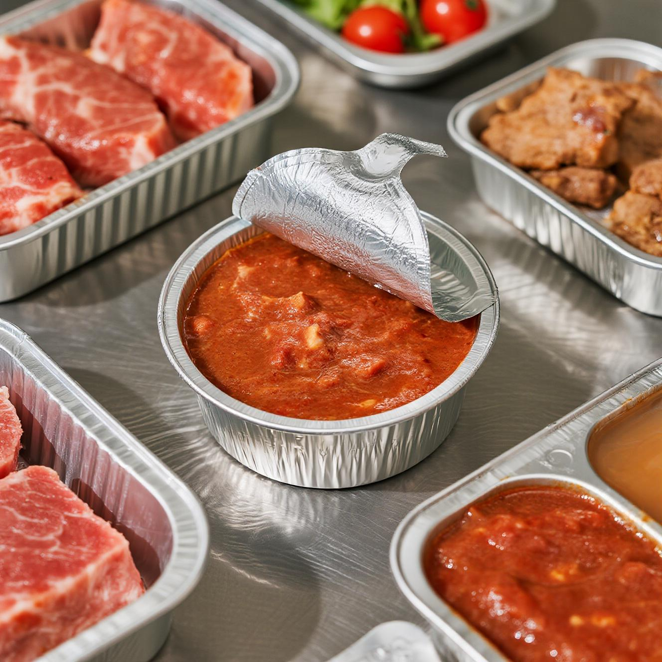 Custom Size Wet Pet Food Packaging Aluminum Foil Container