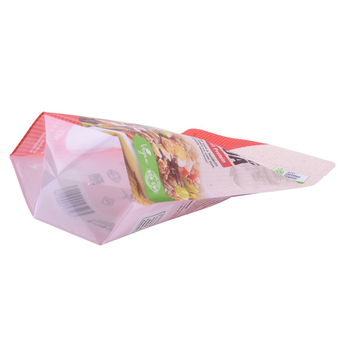 Customized heat seal food bag zipper pouch laminated with oval window