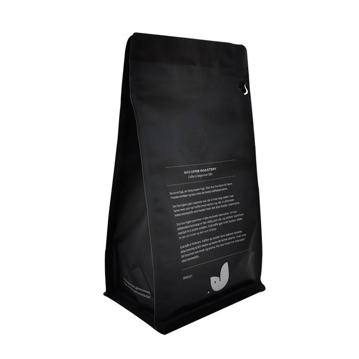 Recycling block bottom eco friendly packaging options with pocket zipper for coffee packing