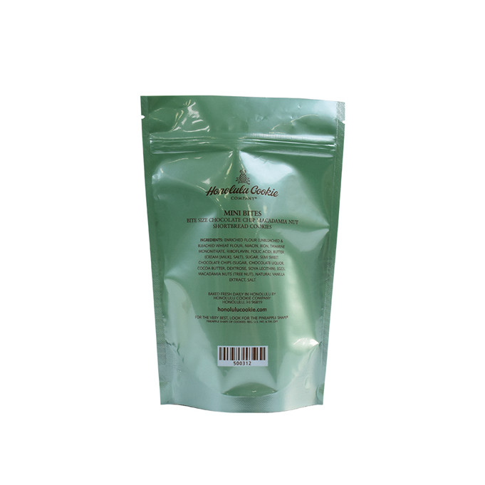 Custom Heat Seal Digital Printing Clear Food Grade Stand Up Ziplock Pouch