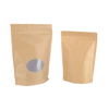 Customized Sustainable Kraft Paper Stand Up Resealable Ziplock Packaging China