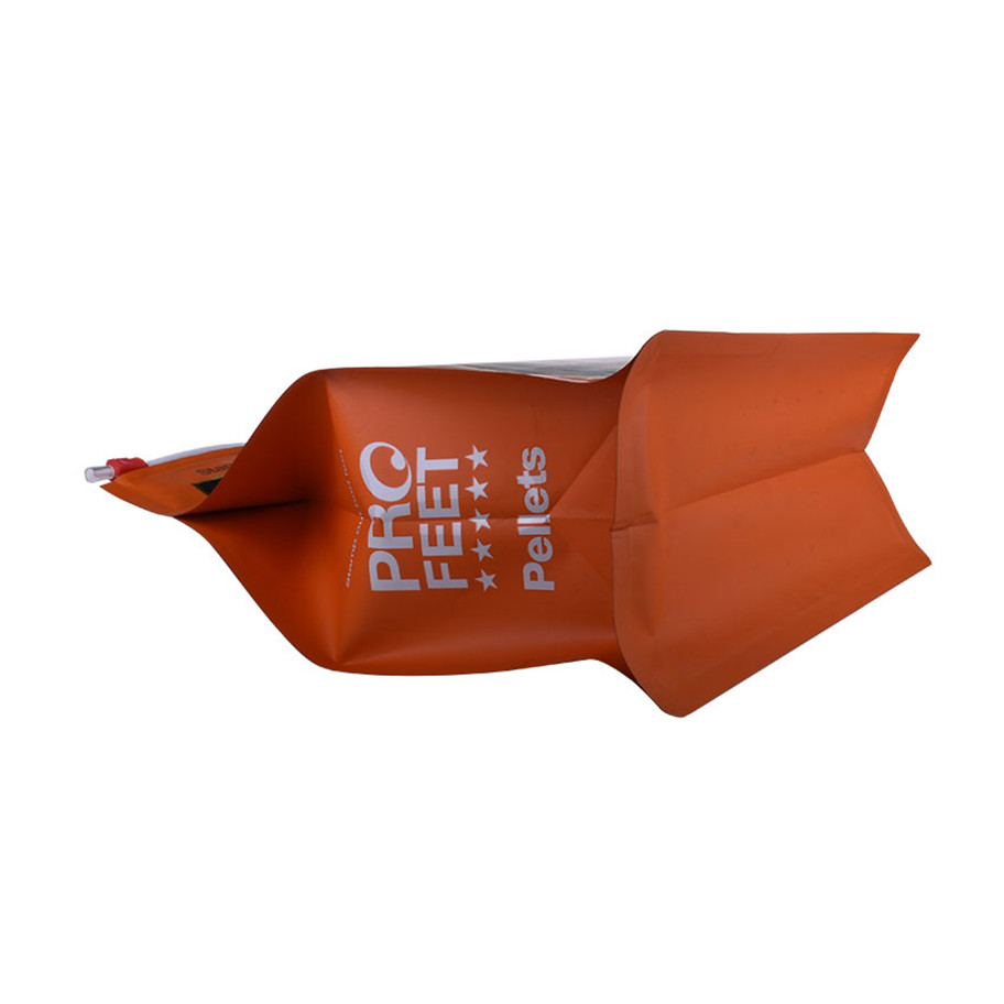 Matt Rotogravure Printing Pet Food Package Box Bottom Pouch With Reusable Zipper